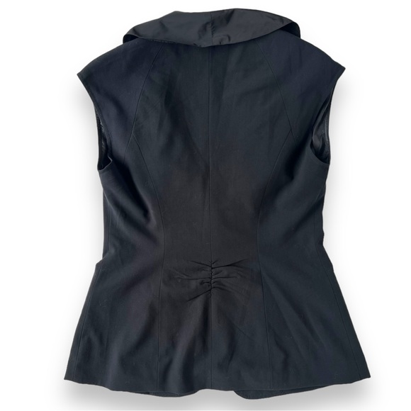 CAbi Black Lined Sleeveless Blazer Vest Sz S - Picture 3 of 14